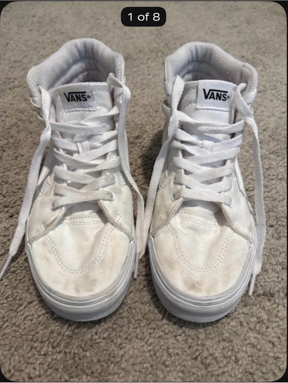 Vans White High Top Skate Sneakers